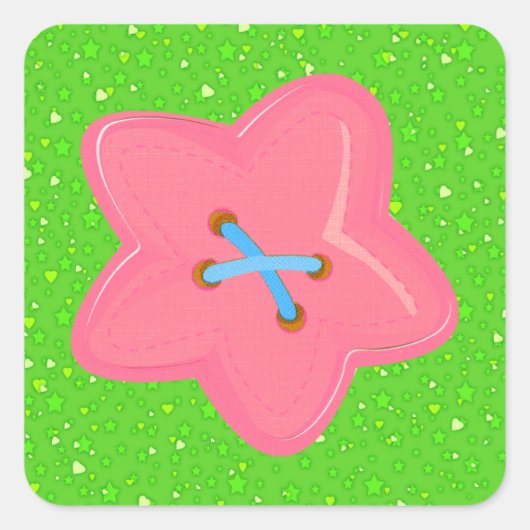 Ik hou van naaien - SRF Vierkante Sticker (Voorkant)