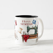 Ik hou van naaien tweekleurige koffiemok (Voorkant rechts)