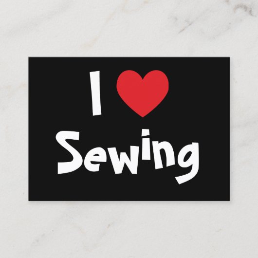 Ik hou van naaien visitekaartje (Voorkant)