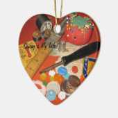 Ik hou van naaigroeten keramisch ornament (Links)