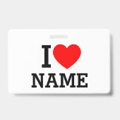 Ik hou van naam badge (Voorzijde)