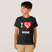 IK HOU VAN NAAM CUSTOM T-SHIRT (Voorkant volledig)