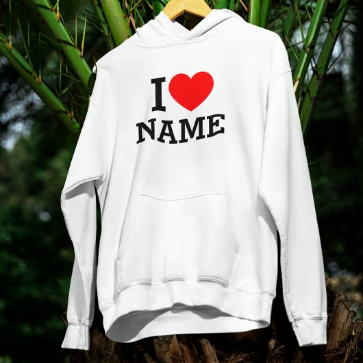 Ik hou van naam hoodie