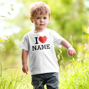 Ik hou van naam kinder shirts