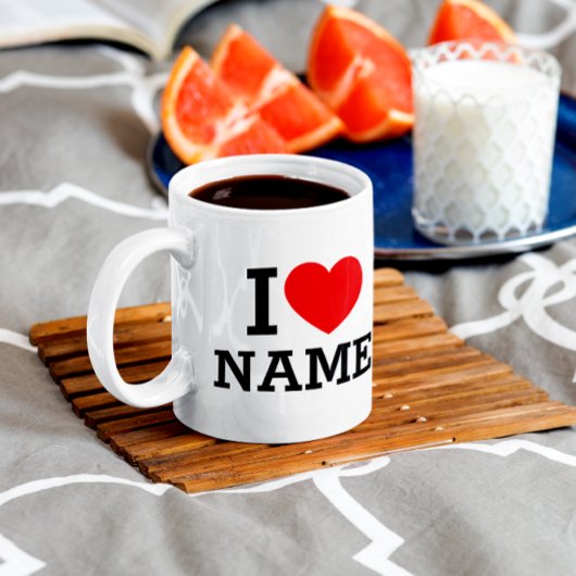 Ik hou van naam koffiemok