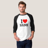 Ik hou van naam t-shirt (Voorkant volledig)
