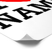 Ik Hou Van Naam T Shirt Poster (Hoek)