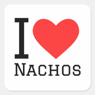 Ik hou van nachos vierkante sticker