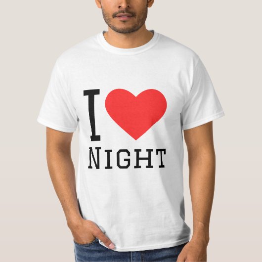 Ik hou van nachtelijke sticker t-shirt (Voorkant)