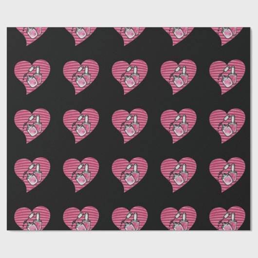 Ik hou van nagellak cadeaupapier (Vlak)