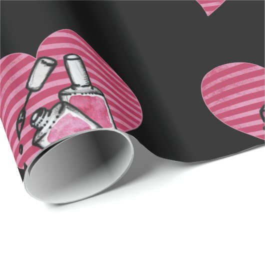 Ik hou van nagellak cadeaupapier (Rol Hoek)