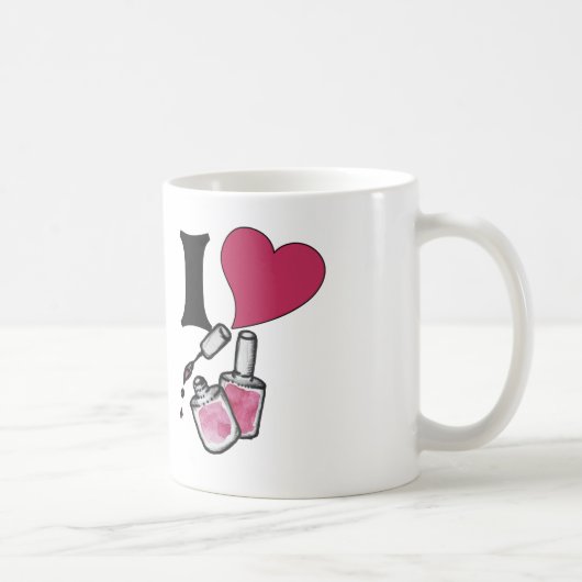 Ik hou van nagellak koffiemok (Rechts)