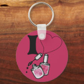 Ik hou van nagellak sleutelhanger (Voorkant)