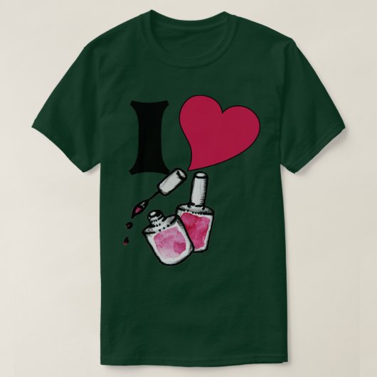Ik hou van nagellak t-shirt (Design voorkant)