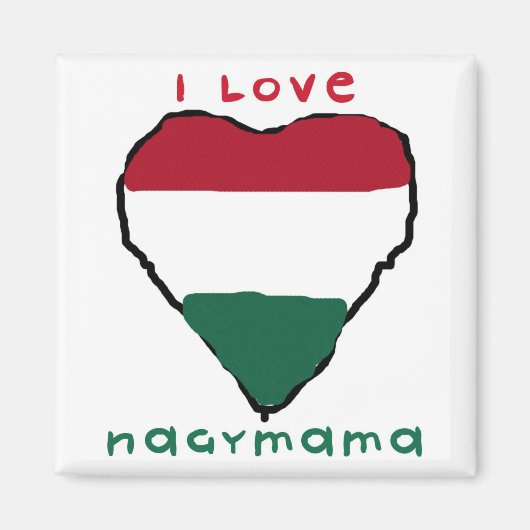Ik hou van Nagymama magneet (Voorkant)