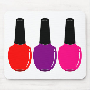 Ik hou van Nail Poolse Rode Roze Paarse Nail Pools Muismat