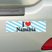 Ik hou van Namibië Bumpersticker (Op auto)
