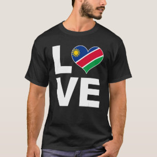 Ik hou van Namibië hartvlag Namibië T-shirt