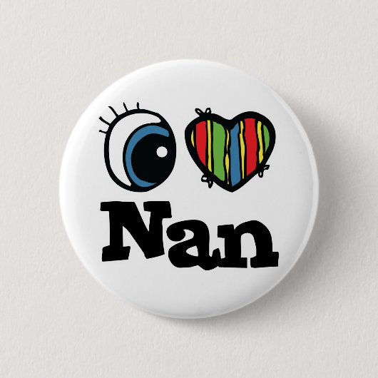 Ik hou van Nan Ronde Button 5,7 Cm (Voorkant)
