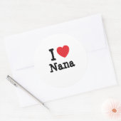 Ik hou van Nana hart T-Shirt Ronde Sticker (Envelop)