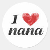 Ik hou van Nana  Ronde Sticker (Voorkant)