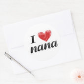 Ik hou van Nana  Ronde Sticker (Envelop)