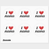 Ik hou van Nana  Ronde Sticker (Vel)