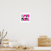Ik hou van Nana Roze Poster (Keuken)