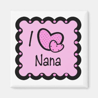 Ik hou van Nana schattig T-shirt Magneet