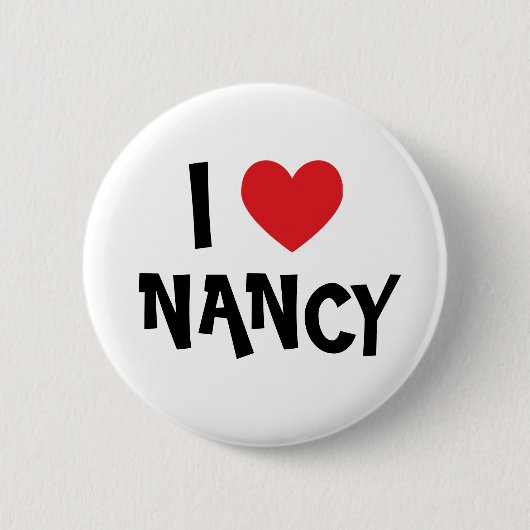Ik hou van Nancy) Ronde Button 5,7 Cm (Voorkant)