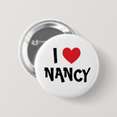Ik hou van Nancy) Ronde Button 5,7 Cm (Voorkant /achterkant)