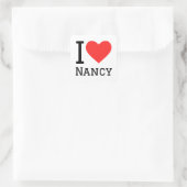 Ik hou van Nancy Vierkante Sticker (Tas)