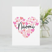 Ik hou van Naomi Bedankkaart (Staand voorkant)