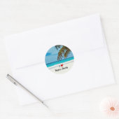 Ik hou van Napels, Florida Ronde Sticker (Envelop)