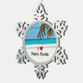 Ik hou van Napels, Florida Tin Sneeuwvlok Ornament (Rechts)