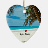 Ik hou van Napels, Florida, tropisch landschap ker Keramisch Ornament (Rechts)