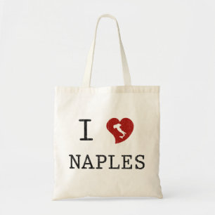 Ik hou van Napels Vintage Italiaans Tote Bag