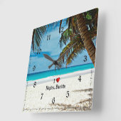 Ik hou van Naples, Florida (zwarte artistieke lijs Vierkante Klok (Hoek)