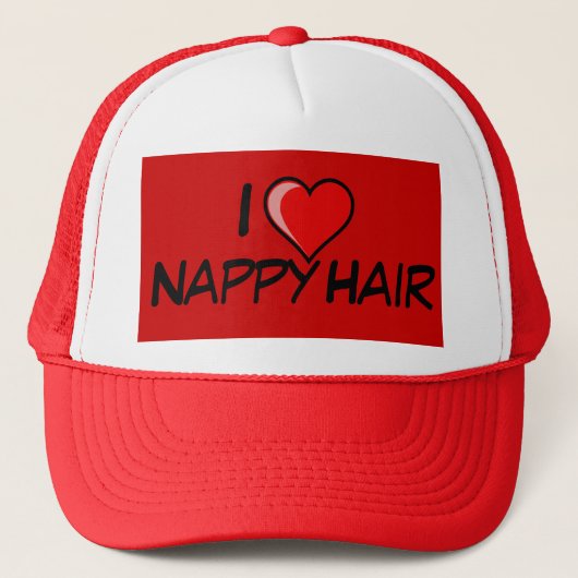 Ik hou van Nappy haar Trucker Pet (Voorkant)