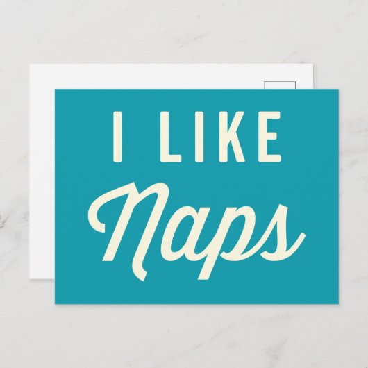 Ik hou van Naps Funny Quote Briefkaart (Voorkant / Achterkant)