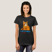 Ik hou van Naps Sleep Fun Slumber Party Kitty Cat T-shirt (Voorkant volledig)