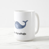 Ik hou van Narwhals - aangepaste tekst - Koffiemok (Voorkant rechts)