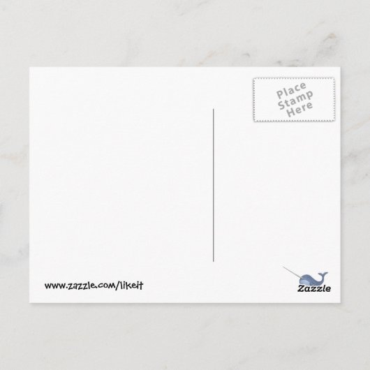 Ik hou van Narwhals Briefkaart (Achterkant)