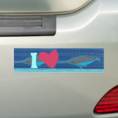 Ik hou van Narwhals Bumpersticker (Op auto)