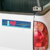 Ik hou van Narwhals Bumpersticker (Op Truck)