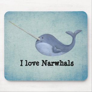 Ik hou van Narwhals Muismat