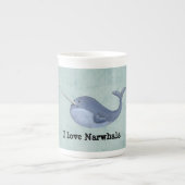 Ik hou van Narwhals Porselein Kop (Voorkant)