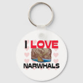 Ik hou van Narwhals Sleutelhanger (Voorkant)