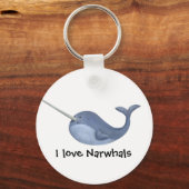 Ik hou van Narwhals Sleutelhanger (Voorkant)