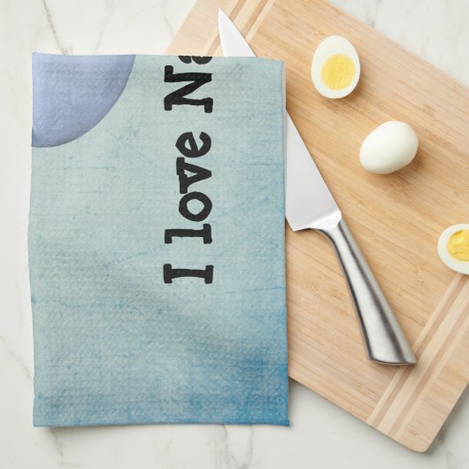 Ik hou van Narwhals Theedoek (Quarter Fold)